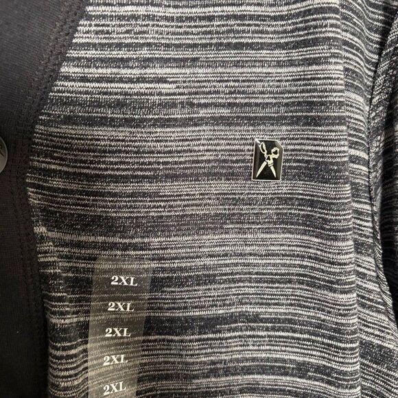 Marc Ecko Sweater Men's 2XL Gray Cardigan Cut & Sew Button Long Sleeve NWT - Picture 4 of 9